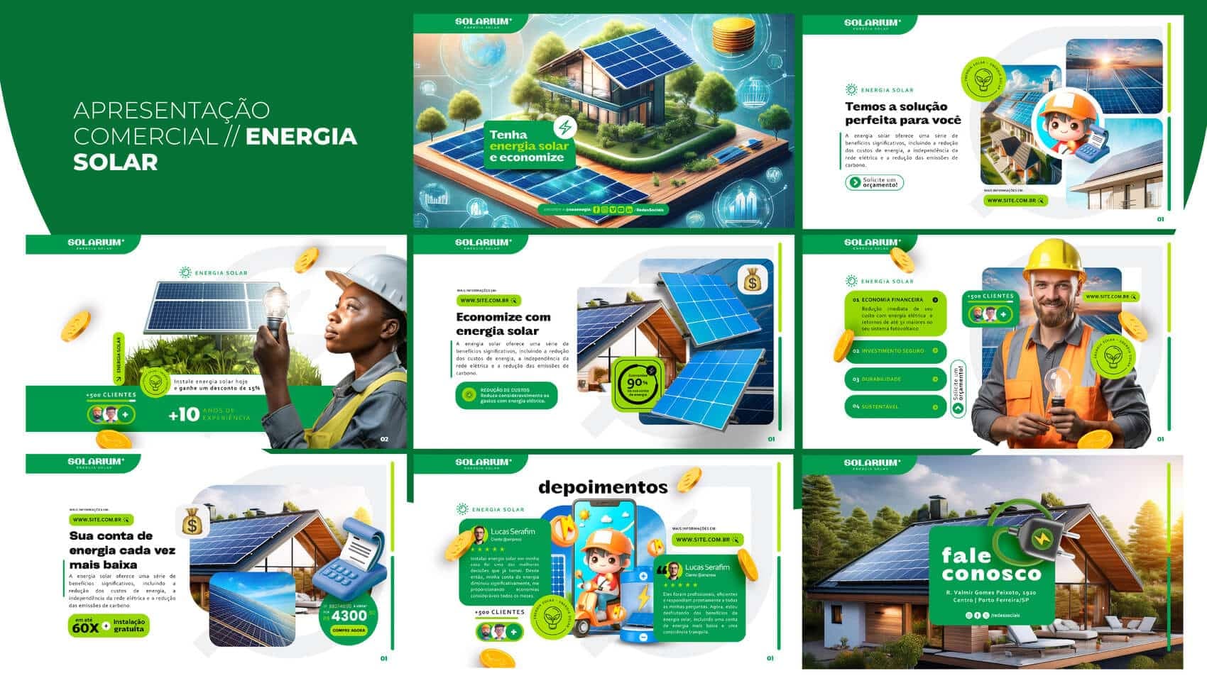 Apresentação institucional desenvolvida pela Vauss para empresa de energia solar
